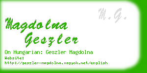 magdolna geszler business card